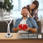EIDISUNY LED Touch Control Table Lamp - Silver