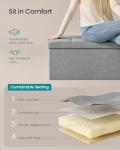 Light Grey Storage Ottoman Bench – Easy Assembly