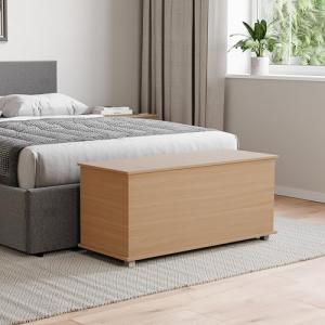 Vida Designs Pine Storage Ottoman with Lift-Up Lid
