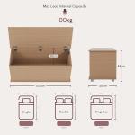 Vida Designs Pine Storage Ottoman with Lift-Up Lid