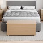 Vida Designs Pine Storage Ottoman with Lift-Up Lid