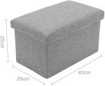 Light Gray Velvet Storage Ottoman Bench with Lid
