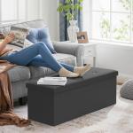 Dark Grey Velvet Ottoman Storage Box and Stool
