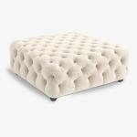 Velvet Diamond Tufted Ottoman Coffee Table