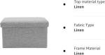 Light Gray Velvet Storage Ottoman Bench with Lid