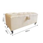 Plush Velvet Ottoman Storage Box for Bedroom