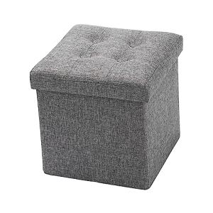 Grey Padded Ottoman Storage Bench for Kids Toys