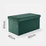 Forest Green Velvet Ottoman with Hidden Storage