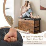 Stylish Storage Ottoman with Padded Seat and Drawers