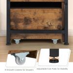 Stylish Storage Ottoman with Padded Seat and Drawers