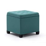 Light Green Storage Ottoman Footstool for Living Room