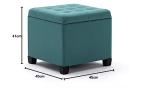 Light Green Storage Ottoman Footstool for Living Room