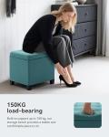 Light Green Storage Ottoman Footstool for Living Room