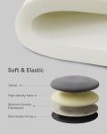 Grey Velvet Round Ottoman with Gold Base