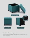Light Green Storage Ottoman Footstool for Living Room