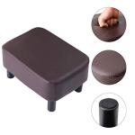 Modern Rectangle Ottoman Footstool with Wooden Legs