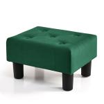 Velvet Green Footstool Ottoman for Any Space