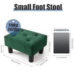Velvet Green Footstool Ottoman for Any Space