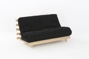 Comfy Living Luxury Double Wooden Futon Set