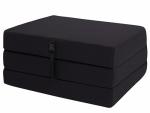 Black Fold-Out Foam Z Bed for Guests
