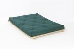 Cozy 4ft Wooden Futon with Green Mattress