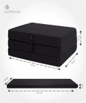 Black Fold-Out Foam Z Bed for Guests