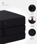 Black Fold-Out Foam Z Bed for Guests