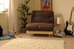 Cozy 2ft6 Small Wooden Futon Set with Mattress