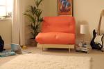 Cozy 2ft6 Small Wooden Futon Sofa Set