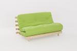 Comfy 4ft Double Wooden Futon with Lime Mattress