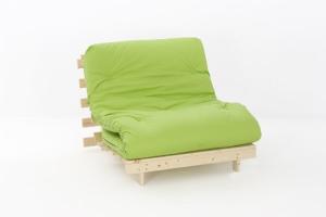 Stylish 3ft Wooden Futon with Lime Mattress