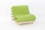 Stylish 3ft Wooden Futon with Lime Mattress