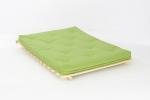 Comfy 4ft Double Wooden Futon with Lime Mattress
