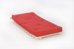 Comfy 3ft Wooden Futon Set with Red Mattress