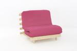 Cozy Small Pink Wooden Futon Set