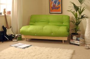 Comfy 4ft Wooden Futon Set with Lime Mattress