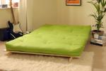 Comfy 4ft Wooden Futon Set with Lime Mattress