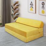 Panana Comfy Fold-Out Futon Sofa Bed - Yellow