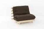 Cozy 2ft6 Wooden Futon Set with Chocolate Mattress