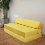 Panana Comfy Fold-Out Futon Sofa Bed - Yellow