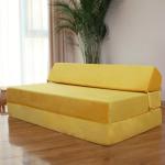 Panana Comfy Fold-Out Futon Sofa Bed - Yellow