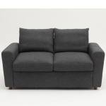 Dark Grey Upholstered Loveseat with Storage