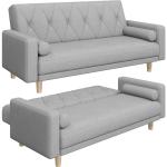 Yaheetech Light Grey Convertible Sofa Bed with Pillows