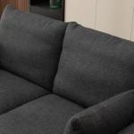 Dark Grey Upholstered Loveseat with Storage