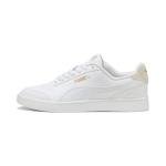 Puma Shuffle Unisex Sneakers in White/Gold, Size 4