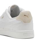 Puma Shuffle Unisex Sneakers in White/Gold, Size 4