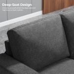 Cozy 3-Seater Linen Sofa with Soft Armrests