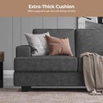 Cozy 3-Seater Linen Sofa with Soft Armrests