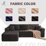 Litbird L-Shaped Modular Sofa with Chaise, Grey