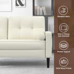 Comfy Beige 2-Seater Sofa with Pillows